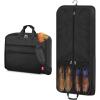 imageMISSLO Carry On Garment Bags for Travel with Shoulder Strap 43 Suit Bags for Men Travel 2 in 1 Waterproof Suit Cover with 3 Pockets for Business Trip Black