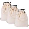 imageMISSLO Cotton Breathable Dustproof Drawstring Storage Pouch Bag Pack 3 LM
