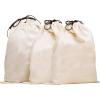 imageMISSLO Cotton Breathable Dustproof Drawstring Storage Pouch Bag Pack 3 LXLarge
