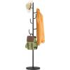 imageMISSLO Heavy Duty Coat Rack Freestanding 4 Adjustable Size Coat Tree with Stable Wood Base Coat Hanger Stand with 6 Hooks Standing Clothes Tree for Bedroom BlackBlack
