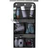 imageMISSLO Mesh Shower Caddy Hanging for Cruise RV Camper Bathroom Different Pockets Mesh Shower Organizer Travel with Over Door Hooks and Shower Curtain HooksBlack