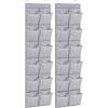 imageMISSLO Over The Door Shoe Organizer 12 Large Mesh Pockets Hanging Narrow Closet Door White 2 PackGray