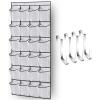 imageMISSLO Over The Door Shoe Organizer 24 Large Mesh Pockets WhiteWhite