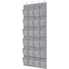 imageMISSLO Over The Door Shoe Organizer 24 Large Mesh Pockets Whitegray
