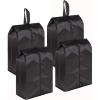 imageMISSLO Portable Nylon Travel Shoe Bags with Zipper Closure Pack 4 BlackBlack