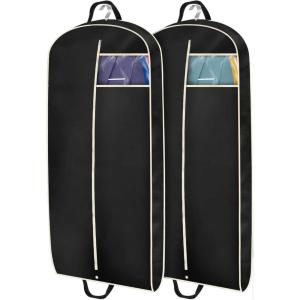imageMISSLO 43quot Gusseted Suit Bags for Men Travel Hanging Garment Bags Heavy Duty Suit Cover for Women Kids Clothes Shirts Short Dresses Coats 2 Pack43 inch