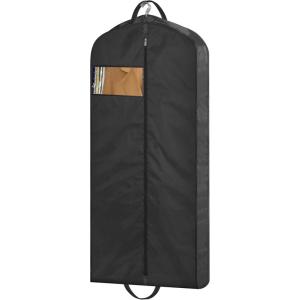 imageMISSLO 65quot Long Garment Bags for Travel Dress Bags Wedding Dress Cover Waterproof Clothing Bags Storage Traveling Clothes Protector for Closet Wardrobe Bags 2 Packs for Gowns Tuxedos Coats Black1