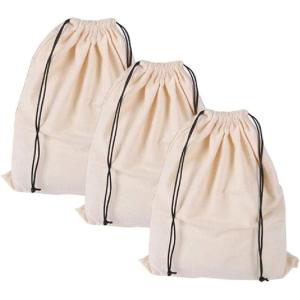 imageMISSLO Cotton Breathable Dustproof Drawstring Storage Pouch Bag Pack 3 LS