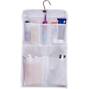 imageMISSLO Shower Caddy Organizer 5 Pockets Roll up Hanging Bathroom Accessories Storage for Camper RV Gym Cruise Cabin College Dorm Shower Small