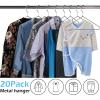 imageMISSLO 20 Pack Metal Hangers Heavy Duty Stainless Steel Hangers for Clothes Closet Coat Clothing Suit Shirt 164 Inch