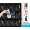 imageMISSLO Cell Phone Pocket Chart for Classroom with 36 Modern Number Stickers Over The Door Calculator Holder for Wall Mount Clear Hanging Cell Phone Holder Classroom Storage Organizer Black