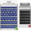 imageMISSLO Classroom Cell Phone Calculator Holder Numbered 30 Pockets Chart Hanging Wall Door Storage Organizer Blue30 Pockets