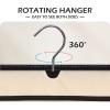 imageMISSLO Dualsided Hanging Jewelry Organizer with 40 Pockets and 20 Hook ampamp Loops Closet Necklace Holder for Earring Bracelet Ring Chain with Rotating Hanger BeigeBeige
