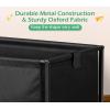 imageMISSLO Large Toy Box with Wheels Big Toy Chest for Kids Organizer Toy Storage Bin 124L BlackBlack