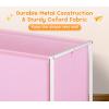 imageMISSLO Large Toy Box with Wheels Big Toy Chest for Kids Organizer Toy Storage Bin 124L BlackPink