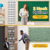 imageMISSLO Narrow Cell Phone Holder Classroom 36 Clear Pockets Calculator Holder for Door Pocket Chart for Classroom Wall with 36 Number Sticker White