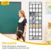 imageMISSLO Narrow Cell Phone Holder Classroom 36 Clear Pockets Calculator Holder for Door Pocket Chart for Classroom Wall with 36 Number Sticker White