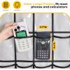 imageMISSLO Narrow Cell Phone Holder Classroom 36 Clear Pockets Calculator Holder for Door Pocket Chart for Classroom Wall with 36 Number Sticker White