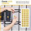 imageMISSLO Narrow Cell Phone Holder Classroom 36 Clear Pockets Calculator Holder for Door Pocket Chart for Classroom Wall with 36 Number Sticker White