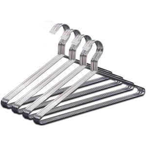 imageMISSLO 20 Pack Metal Hangers Heavy Duty Stainless Steel Hangers for Clothes Closet Coat Clothing Suit Shirt 164 Inch