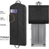 imageMISSLO 54quot Garment Bags for Travel for Women Waterproof Dress Bags for Gowns Long Dress Cover for Gowns Black 1 Pack1
