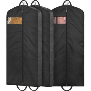 imageMISSLO 54quot Garment Bags for Travel for Women Waterproof Dress Bags for Gowns Long Dress Cover for Gowns Black 1 Pack3