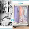 imageMISSLO 10quot Gusseted All Clear Garment Bags for Hanging Clothes 40quot Suit Bags for Closet Storage Hanging Clothes Storage Suit Cover for Shirts Coats Dresses 3 Packs60 inch