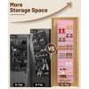 imageMISSLO 12 Tier Over the Door Shoe Organizer Breathable Mesh Hanging Shoe Rack for Closet Storage Shoe Holder for Door Fit 24 Pairs Sandals Heels Boots PinkPink