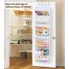 imageMISSLO 12 Tier Over the Door Shoe Organizer Breathable Mesh Hanging Shoe Rack for Closet Storage Shoe Holder for Door Fit 24 Pairs Sandals Heels Boots PinkWhite