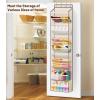 imageMISSLO 12 Tier Over the Door Shoe Organizer Breathable Mesh Hanging Shoe Rack for Closet Storage Shoe Holder for Door Fit 24 Pairs Sandals Heels Boots PinkBeige