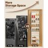 imageMISSLO 12 Tier Over the Door Shoe Organizer Breathable Mesh Hanging Shoe Rack for Closet Storage Shoe Holder for Door Fit 24 Pairs Sandals Heels Boots PinkBeige