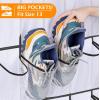 imageMISSLO 35 Large Pockets Over The Door Shoe Organizer Sturdy Oxford Fabric Hanging Shoe Rack for Door Mesh Closet Shoe Holder Hanger WhiteWhite