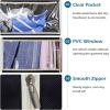 imageMISSLO 43quot Gusseted Travel Garment Bag with Accessories Zipper Pocket Breathable Suit Garment Cover for Shirts Dresses Coats BlackBlack