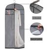 imageMISSLO 43quot Gusseted Travel Garment Bag with Accessories Zipper Pocket Breathable Suit Garment Cover for Shirts Dresses Coats BlackGray