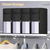 imageMISSLO Bed Sheet Organizers and Storage QueenKing Size Sheet Folder 4 Pack Linen Closet Organizer with Clear Window Blanket Storage Bags for Bedsheets Pillow Cases Towels Clothes