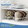imageMISSLO Metal Hat Stands for Display Rack 2 Pack Decorative Hat Organizer for Baseball Caps Hold 20 Baseball Cap Storage Holder for Closet Dresser Bedroom WhiteWhite
