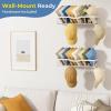imageMISSLO Metal Hat Stands for Display Rack 2 Pack Decorative Hat Organizer for Baseball Caps Hold 20 Baseball Cap Storage Holder for Closet Dresser Bedroom WhiteWhite