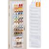 imageMISSLO 12 Tier Over the Door Shoe Organizer Breathable Mesh Hanging Shoe Rack for Closet Storage Shoe Holder for Door Fit 24 Pairs Sandals Heels Boots PinkWhite