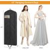 imageMISSLO 72quot Wedding Dress Garment Bag Waterproof Garment Bags for Travel for Women Dress Bags for Gowns Long for Closet Storage 2Pack Black2