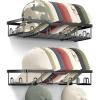 imageMISSLO Metal Hat Rack for Wall Sturdy Hat Organizer for Baseball Caps Hold 20 Baseball Cap Storage Holder for Wall Closet Bedroom 2 Pack