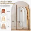 imageMISSLO 40quot Cotton Garment Bags for Hanging Clothes Breathable Suit Cover Luxury Hanging Clothes Storage Foldable Coat Covers for Closet ampamp Travel for Jacket Shirt Dress40 inch