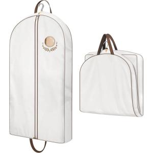 imageMISSLO 40quot Cotton Garment Bags for Hanging Clothes Breathable Suit Cover Luxury Hanging Clothes Storage Foldable Coat Covers for Closet ampamp Travel for Jacket Shirt Dress40 inch
