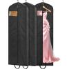 imageMISSLO 72quot Wedding Dress Garment Bag Waterproof Garment Bags for Travel for Women Dress Bags for Gowns Long for Closet Storage Black3