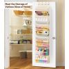 imageMISSLO 10 Tier Over the Door Shoe Organizer Breathable Mesh Hanging Shoe Rack for Closet Storage Shoe Holder for Door Fit 20 Pairs Sneakers Sandals Heels Boots WhiteBeige