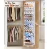imageMISSLO 10 Tier Over the Door Shoe Organizer Breathable Mesh Hanging Shoe Rack for Closet Storage Shoe Holder for Door Fit 20 Pairs Sneakers Sandals Heels Boots WhiteWhite