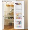 imageMISSLO 10 Tier Over the Door Shoe Organizer Breathable Mesh Hanging Shoe Rack for Closet Storage Shoe Holder for Door Fit 20 Pairs Sneakers Sandals Heels Boots WhiteWhite