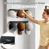 imageMISSLO Hat Rack for Wall with 2Way Display Hat Hooks for Wall Hanger 2 Pack Holds 12 Baseball Cap Holder Organizer for Closet Wall Mounted Bedroom StorageBlack