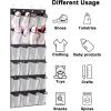 imageMISSLO Over The Door Organizer 24 Large Mesh Shoe Storage Pockets Black