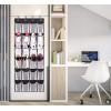 imageMISSLO Over The Door Organizer 24 Large Mesh Shoe Storage Pockets Black