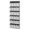 imageMISSLO Over The Door Organizer 24 Large Mesh Shoe Storage Pockets Black